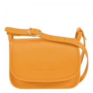 Apricot Orange Women's Longchamp Le Foulonné S Crossbody Bags | 97136-HFWZ