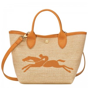 Apricot Orange Women's Longchamp Le Panier Pliage S Basket Bag | 01395-CEXT