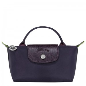 Bilberry Purple Women's Longchamp Le Pliage Green with handle Pouches | 73094-MJTV