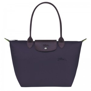 Bilberry Purple Women's Longchamp Le Pliage Green M Tote Bag | 29643-HWCM