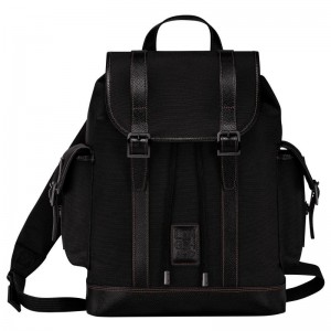 Black Men's Longchamp Boxford Backpacks | 32460-HCIA