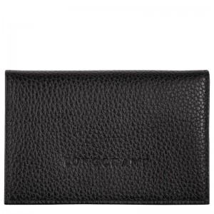 Black Men's Longchamp Le Foulonné Cardholders | 12506-RGHF