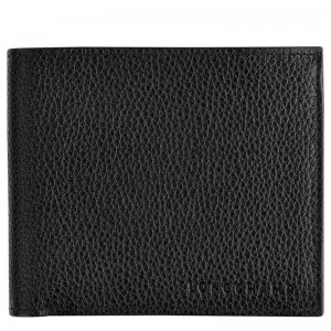 Black Men's Longchamp Le Foulonné Wallets | 78412-QZGT