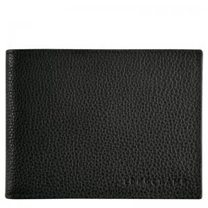 Black Men's Longchamp Le Foulonné Wallets | 84962-TBPD