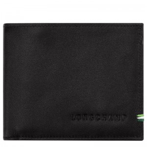 Black Men's Longchamp sur Seine Wallets | 08945-LVEW