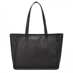 Black Women's Longchamp Le Foulonné L Tote Bag | 53712-FSUD