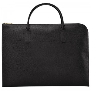 Black Women's Longchamp Le Foulonné S Briefcase | 78509-YHFE