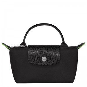 Black Women's Longchamp Le Pliage Green with handle Pouches | 07213-EPMY