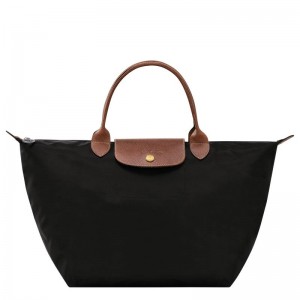 Black Women's Longchamp Le Pliage Original M Handbags | 91487-GZUL