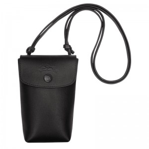 Black Women's Longchamp Le Pliage Xtra with leather lace Phone Case | 53147-XPKO