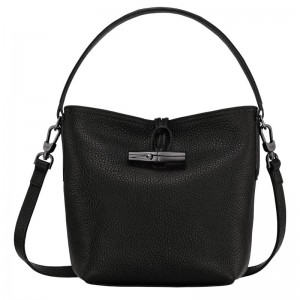 Black Women's Longchamp Roseau Essential XS Bucket Bag | 16904-ZWTM