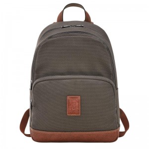 Brown Men's Longchamp Boxford Backpacks | 28634-OPQY