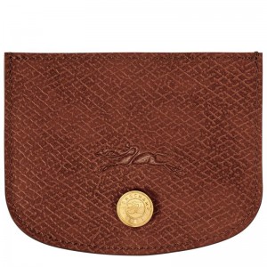 Brown Men's Longchamp Épure Cardholders | 64380-YEXK