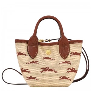 Brown Women's Longchamp Le Panier Pliage XS Basket Bag | 04956-OBLV