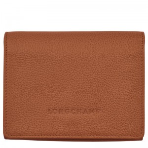 Caramel Brown Men's Longchamp Le Foulonné Wallets | 93617-OGBU