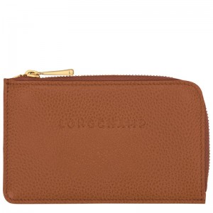 Caramel Brown Men's Longchamp Le Foulonné Cardholders | 05364-YCJD