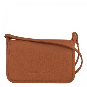 Caramel Brown Women's Longchamp Le Foulonné XS Clutch Bag | 93506-MIEX