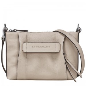 Clay Grey Women's Longchamp 3D S Crossbody Bags | 46835-DQOA