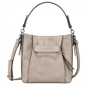 Clay Grey Women's Longchamp 3D S Crossbody Bags | 82471-OYJI