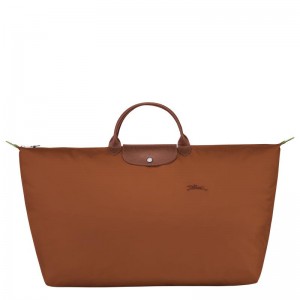 Cognac Brown Men's Longchamp Le Pliage Green M Travel Bags | 07694-YASW