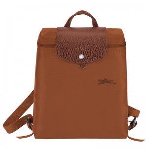 Cognac Brown Men's Longchamp Le Pliage Green M Backpacks | 61254-QMFK