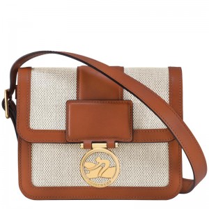 Cognac Brown Women's Longchamp Box-Trot S Crossbody Bags | 70215-VQWU