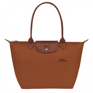 Cognac Brown Women's Longchamp Le Pliage Green M Tote Bag | 24860-EFCI