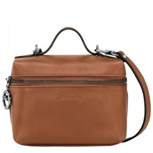 Cognac Brown Women's Longchamp Le Pliage Xtra XS Vanity Crossbody Bags | 59820-YGDE