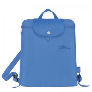 Cornflower Blue Men's Longchamp Le Pliage Green M Backpacks | 02591-JFVU