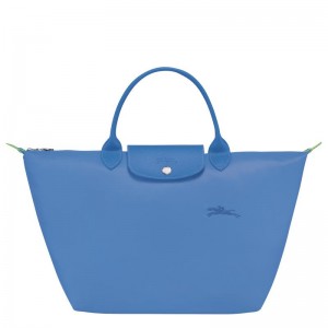 Cornflower Blue Women's Longchamp Le Pliage Green M Handbags | 23745-YRHG