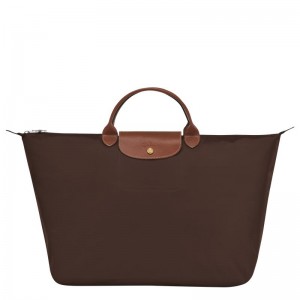 Ebony Brown Women's Longchamp Le Pliage Original S Travel Bags | 28745-YGAP