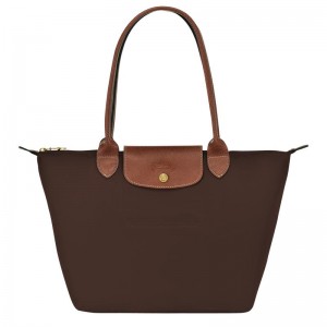 Ebony Brown Women's Longchamp Le Pliage Original M Tote Bag | 73465-AOXV