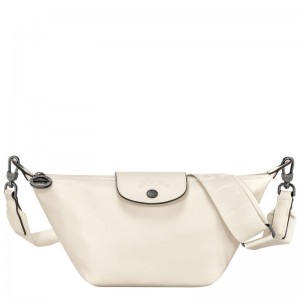 Ecru White Men's Longchamp Le Pliage Xtra XS Crossbody Bags | 39278-VNPJ