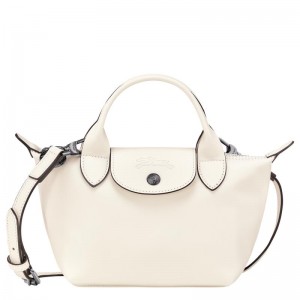 Ecru White Women's Longchamp Le Pliage Xtra XS Handbags | 69834-FQGJ