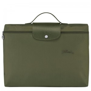 Forest Green Men's Longchamp Le Pliage Green S Briefcase | 15964-UYDV