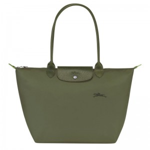 Forest Green Women's Longchamp Le Pliage Green L Tote Bag | 64150-CAYW