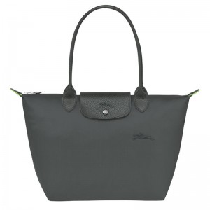 Graphite Grey Women's Longchamp Le Pliage Green M Tote Bag | 06315-DORQ