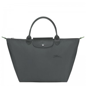 Graphite Grey Women's Longchamp Le Pliage Green M Handbags | 71423-FLNV