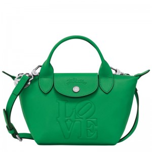 Green Men's Longchamp x Robert Indiana XS Handbags | 93126-IGEY