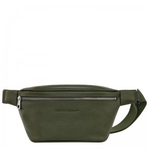 Khaki Men's Longchamp Le Foulonné M Belt Bags | 73856-GXKH