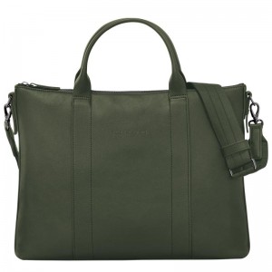 Khaki Women's Longchamp 3D Briefcase | 20845-XGCY