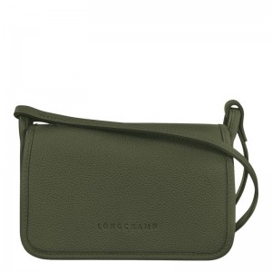 Khaki Women's Longchamp Le Foulonné XS Clutch Bag | 75438-FNTR