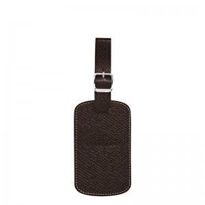 Mocha Brown Men's Longchamp Boxford Luggage Tags | 73214-MRYF