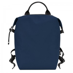 Navy Men's Longchamp Le Pliage Energy L Backpacks | 71908-EMIZ