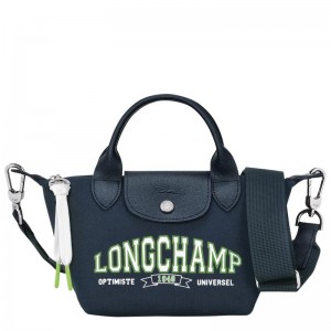 Navy Women's Longchamp Le Pliage Collection XS Handbags | 70251-VHLP