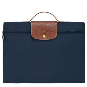 Navy Women's Longchamp Le Pliage Original S Briefcase | 94125-AQIW