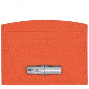 Orange Women's Longchamp Roseau Cardholders | 92618-OSEN