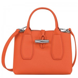 Orange Women's Longchamp Roseau S Handbags | 61803-YAMK