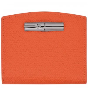 Orange Women's Longchamp Roseau Wallets | 97562-IBLE