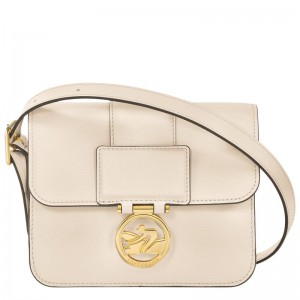 Paper White Women's Longchamp Box-Trot S Crossbody Bags | 56830-MKRY